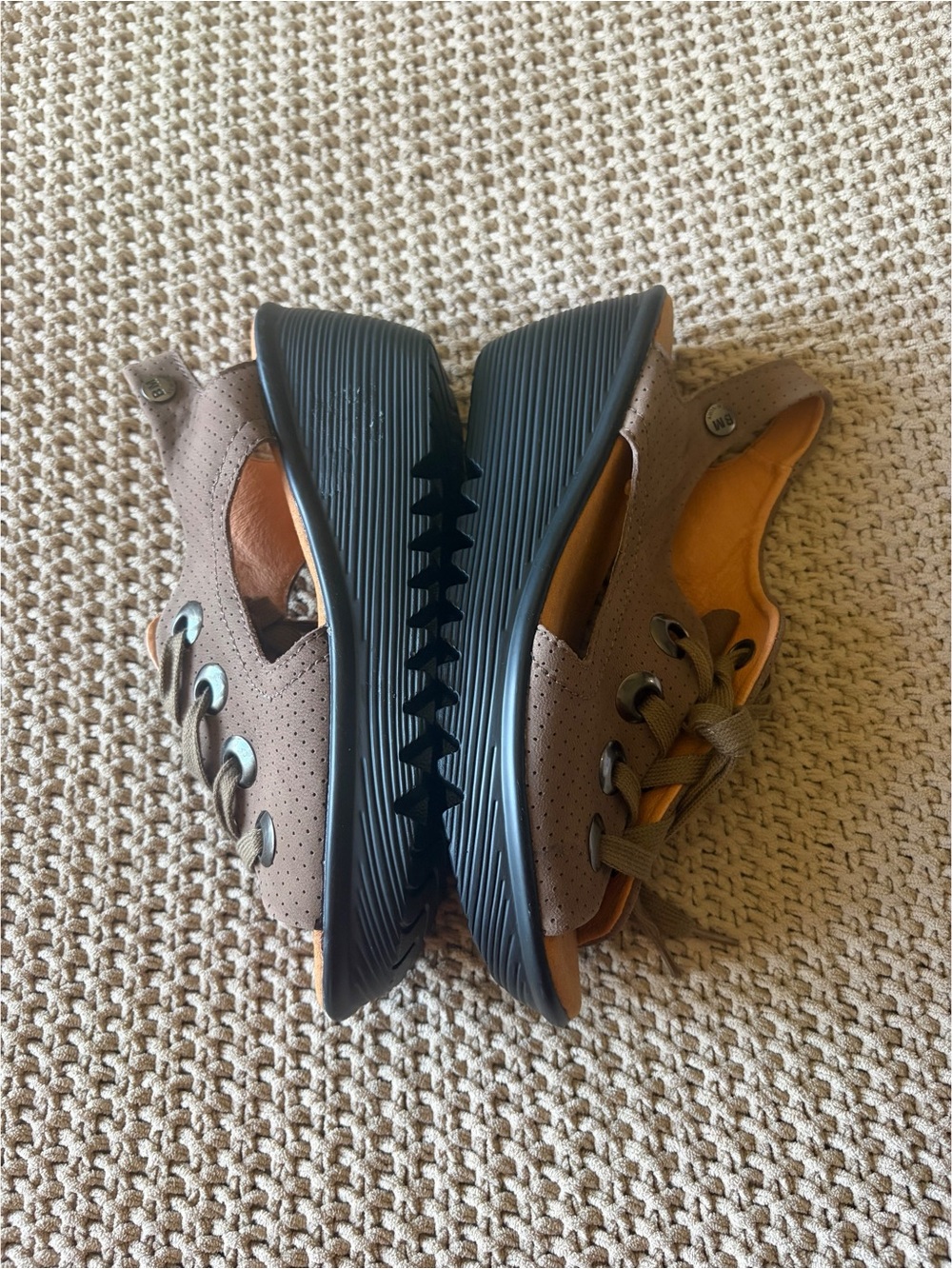 Bernie mev. Lace up sandal wedge - Picture 3 of 4
